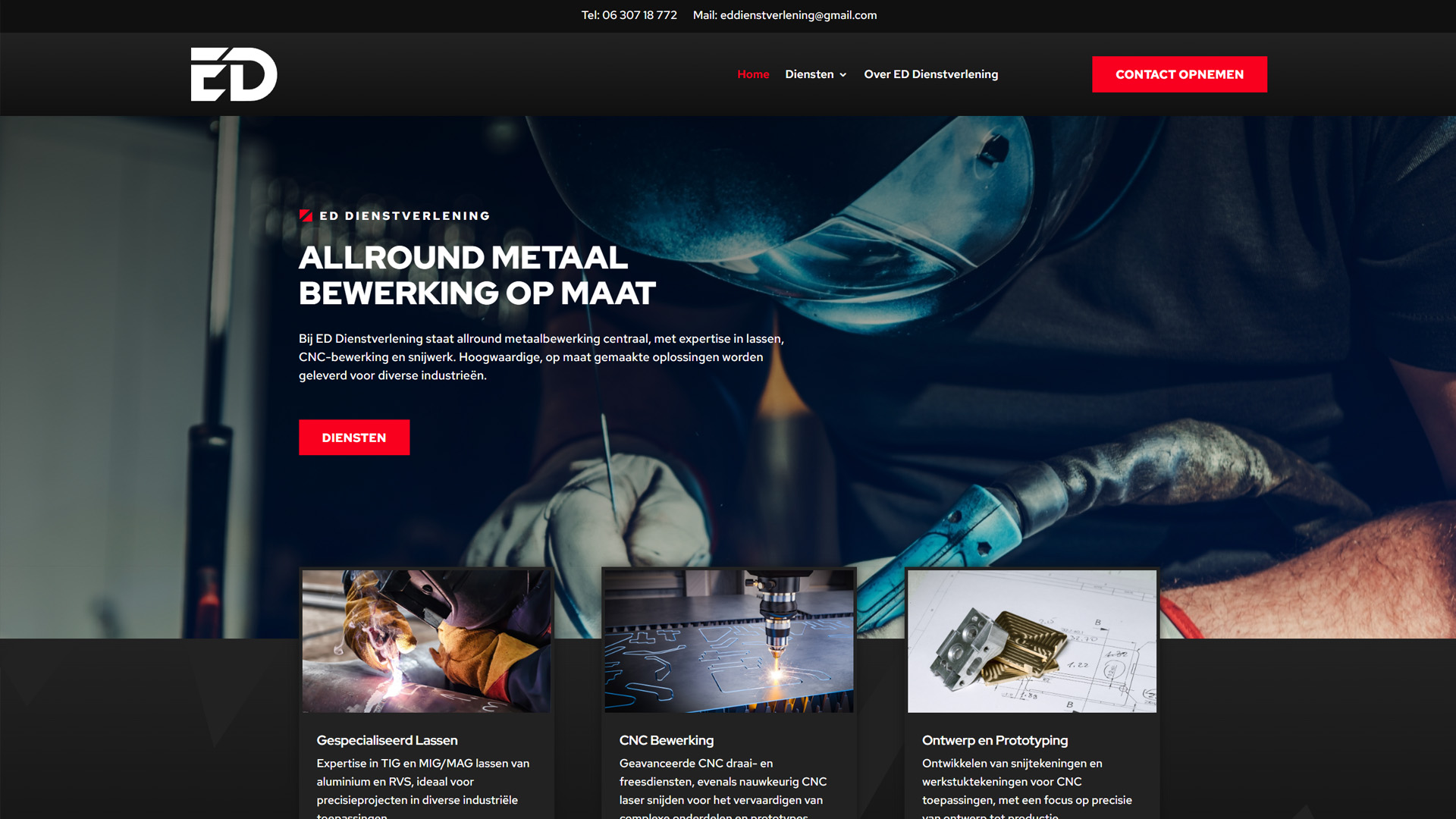 - LOEQ Portfolio slider image ED Dienstverlening | Website laten maken bij LOEQ